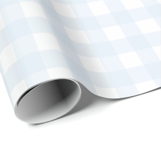 Blue Gingham Wrapping Paper Geschenkpapier (Rolleneckpunkt)