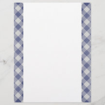 Blue Gingham zweiseitiges Papier