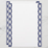 Blue Gingham zweiseitiges Papier (Vorne/Hinten)