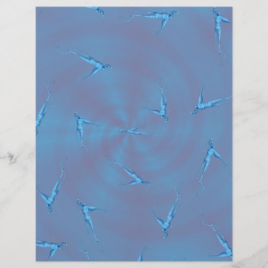 Blue Ginseng Man Bulk Scrapbook Paper Pages Flyer (Vorne)