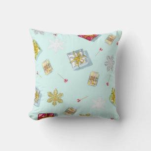 Blue Gips und Candy Retro Stil Weihnachten Kissen