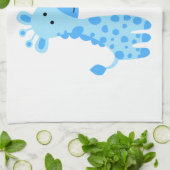 Blue Giraffe 3. Geburtstag Küchentuch (Gefaltet)