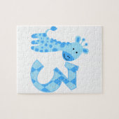Blue Giraffe 3. Geburtstag Puzzle (Horizontal)