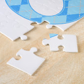 Blue Giraffe 3. Geburtstag Puzzle (Seite)