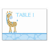 Blue Giraffe Custom Table Card Tischnummer (Rückseite)