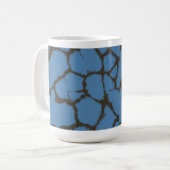 Blue Giraffe Fur Muster Kaffeetasse (Vorderseite Links)