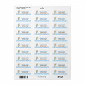 Blue Giraffe - individuelle Adressenmarken (Vorne)