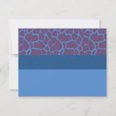 Blue Giraffe Muster Bridal Dusche Einladung (Rückseite)