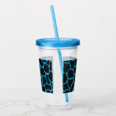 Blue Giraffe Print Acryltrinkbecher (Links)