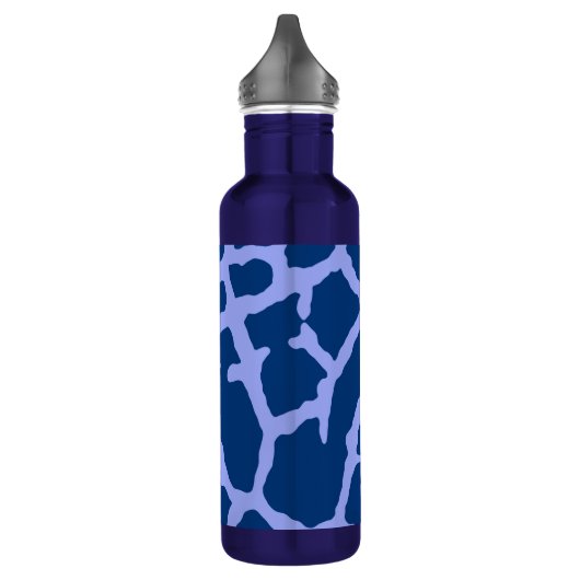Blue Giraffe Print Edelstahlflasche (Links)
