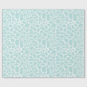 Blue Giraffe Print Geschenkpapier (Flach)