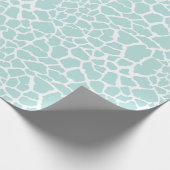 Blue Giraffe Print Geschenkpapier (Ecke)
