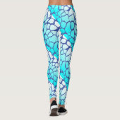 Blue Giraffe Print Leggings (Rückseite)