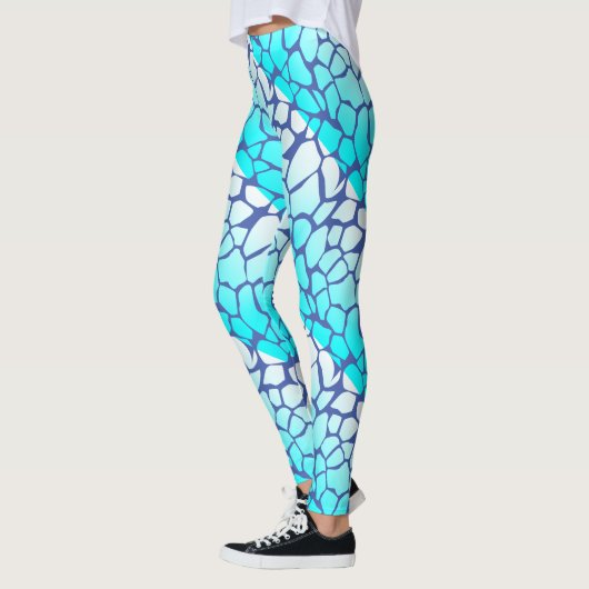 Blue Giraffe Print Leggings (Links)