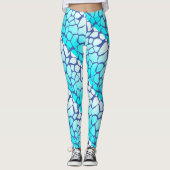 Blue Giraffe Print Leggings (Vorderseite)