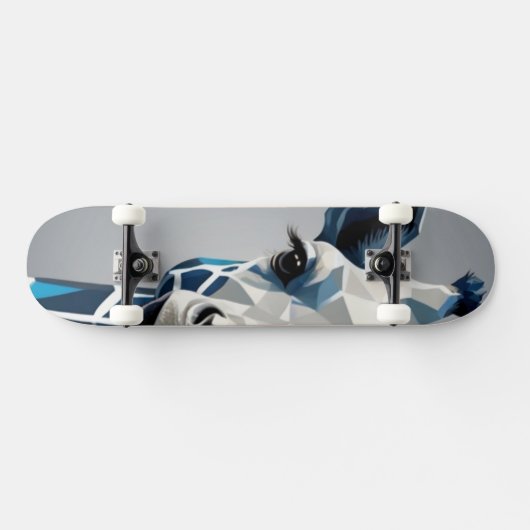 Blue Giraffe Skateboard (Horizontal)