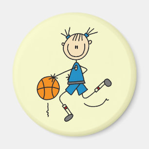 Blue Girl Basketball Player T Shirts und Geschenke Magnet