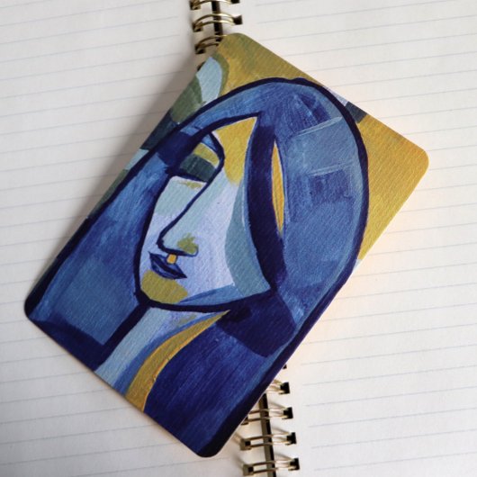 Blue Girl Dankeskarte