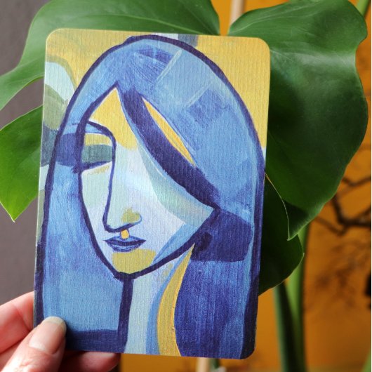 Blue Girl Dankeskarte