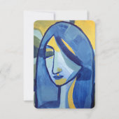 Blue Girl Dankeskarte (Vorderseite)