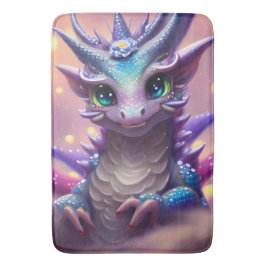 Blue Girl Dragon Badematte