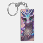 Blue Girl Dragon Schlüsselanhänger (Vorderseite links)