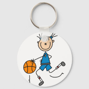 Blue Girls Basketball Tshirts und Geschenke Schlüsselanhänger
