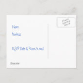 Blue Girls Kochen Party Einladung Postkarte (Rückseite)