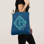 Blue Girly Glam Monogram Tasche (Von Nahem)