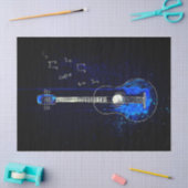 Blue Gitarre Tissue Paper Seidenpapier (Basteln)