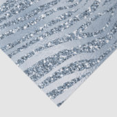 Blue Glam Glitzer Zebra Print Seidenpapier (Ausschnitt)