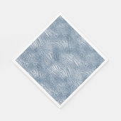 Blue Glam Glitzer Zebra Print Serviette (Ecke)