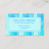 Blue Glam Style Luxus Schönheitssalon Design Visitenkarte (Rückseite)