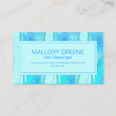 Blue Glam Style Luxus Schönheitssalon Design Visitenkarte (Vorderseite)