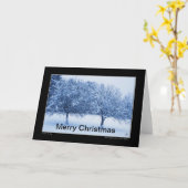 Blue Glass und Winter Äpfel Weihnachtskarte Karte (Gelbe Blume)