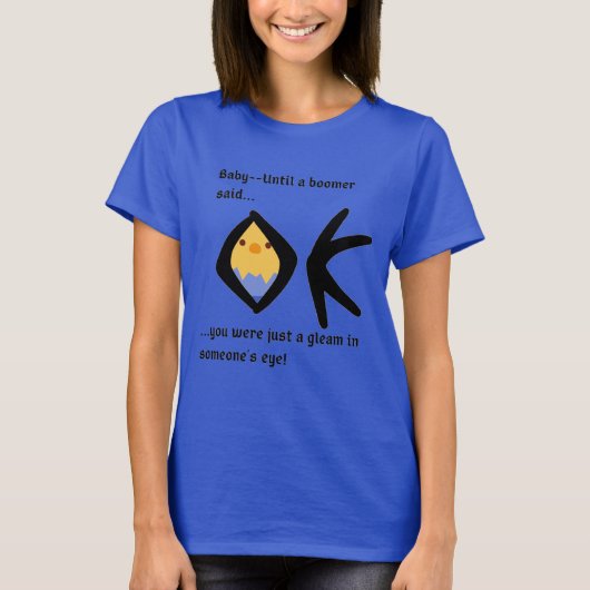Blue 'Gleam in Eye' Basic T - Shirt Boomerangang (Vorderseite)