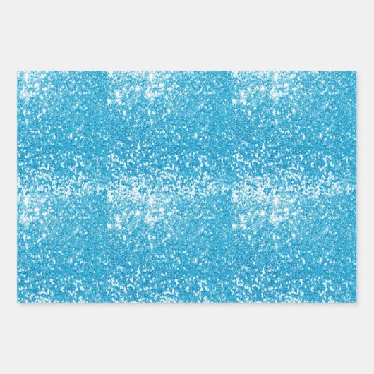 Blue Glitter Geschenkpapier Set (Vorderseite 2)