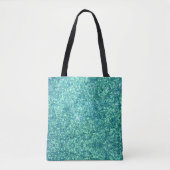 Blue Glitter Tote Bag Tasche (Vorderseite)