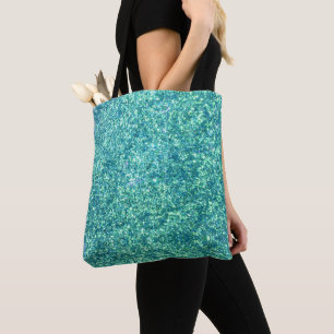 Blue Glitter Tote Bag Tasche