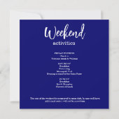 Blue Glitter Weekend Bachelorette Party Invitation Einladung (Rückseite)