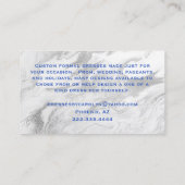 Blue Glittery Seamstress Business Card Visitenkarte (Rückseite)