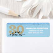 Blue Glitzer 30 und Fabulous Return Address Label (Insitu)