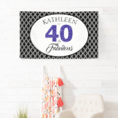 Blue Glitzer 40 und fabelhafte Custom 40. Geburtst Banner (Insitu)