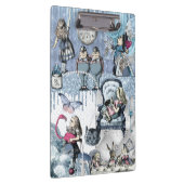 Blue Glitzer Alice im Wunderland Klemmbrett (Rechts)