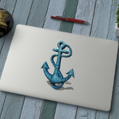 Blue Glitzer Anchor Aufkleber