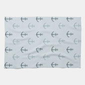 Blue Glitzer Anchors Küchentuch (Horizontal)