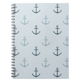 Blue Glitzer Anchors Notizblock