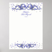 Blue Glitzer, Bat Mitzvah, Custom, Anmelden Poster (Vorne)