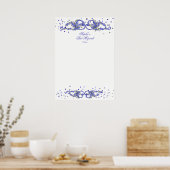 Blue Glitzer, Bat Mitzvah, Custom, Anmelden Poster (Küche)