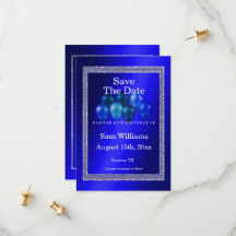 Blue Glitzer & Birthday Balloons